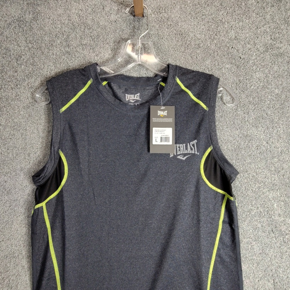 Everlast Compression Tank Top Sleeveless Athletic Training Gym Charcoal L - Picture 3 of 11
